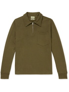 De Bonne Facture - Cotton Zip-Up Polo Shirt - Green