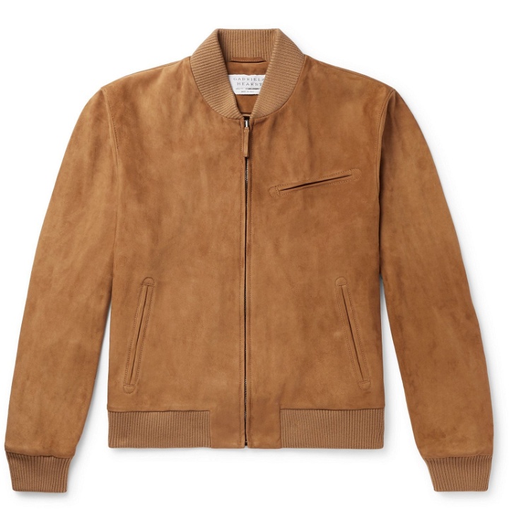 Photo: Gabriela Hearst - Gregory Suede Bomber Jacket - Brown