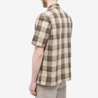 Folk Men's Maxi Check Gabe Shirt in Tan Check