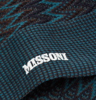 Missoni - Crochet-Knit Cotton-Blend Socks - Men - Storm blue