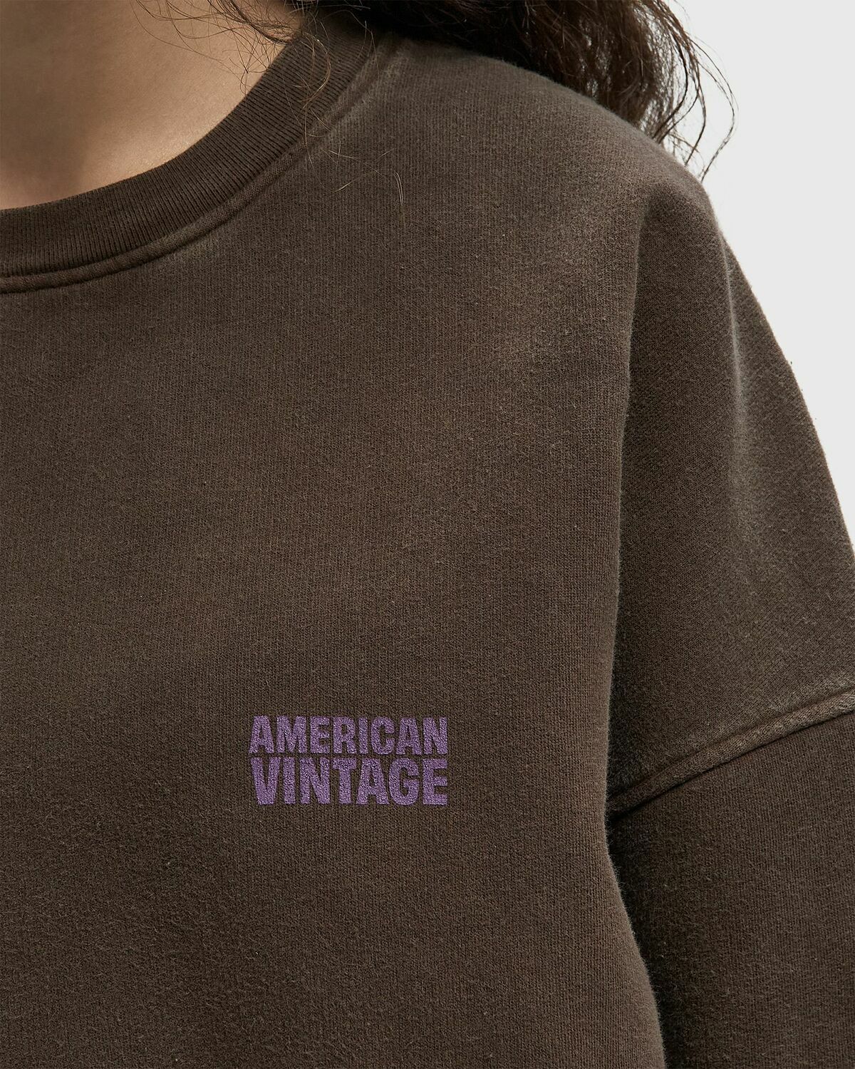 American Vintage PLIZZY SWEATS Brown Womens Sweatshirt