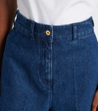 Patou High-rise denim shorts