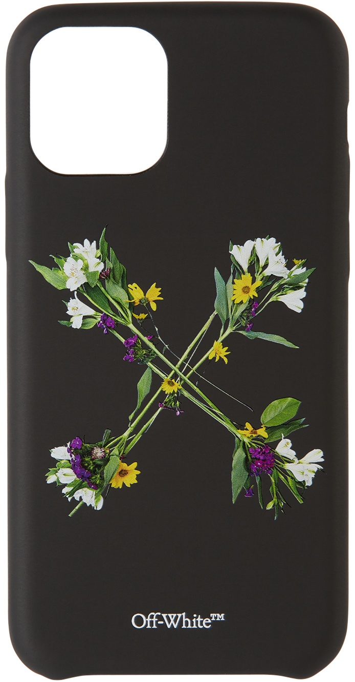 Photo: Off-White Black Flowers iPhone 11 Pro Case