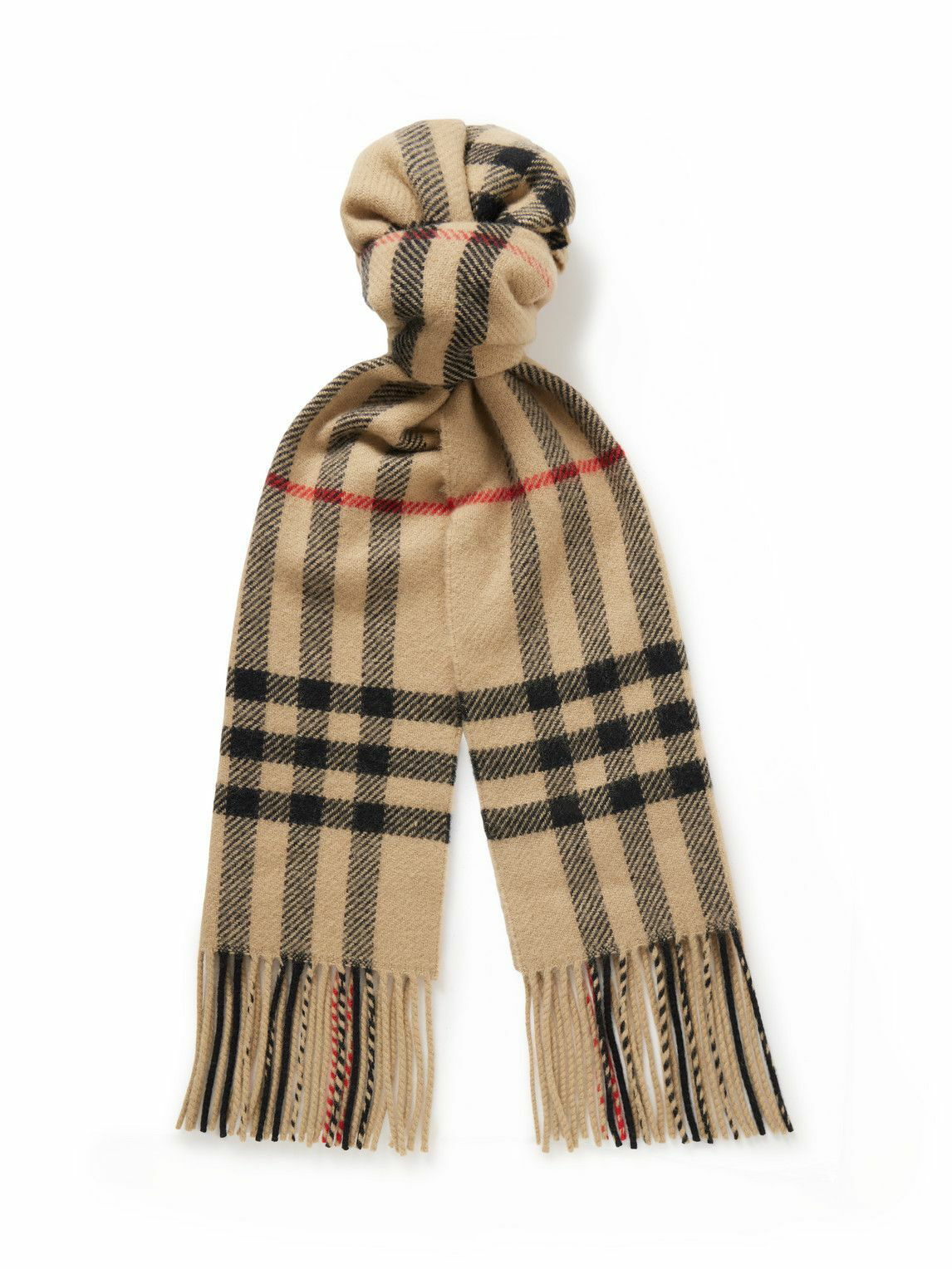 Burberry Beige Gauze Vintage Check Metallic Monogram Scarf