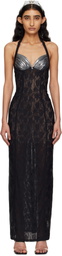 MISBHV Black Stella Lace Maxi Dress