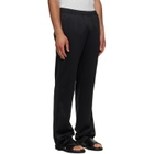 MM6 Maison Margiela Black Embroidered Logo Trousers