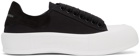 Alexander McQueen Black & White Deck Plimsoll Sneakers