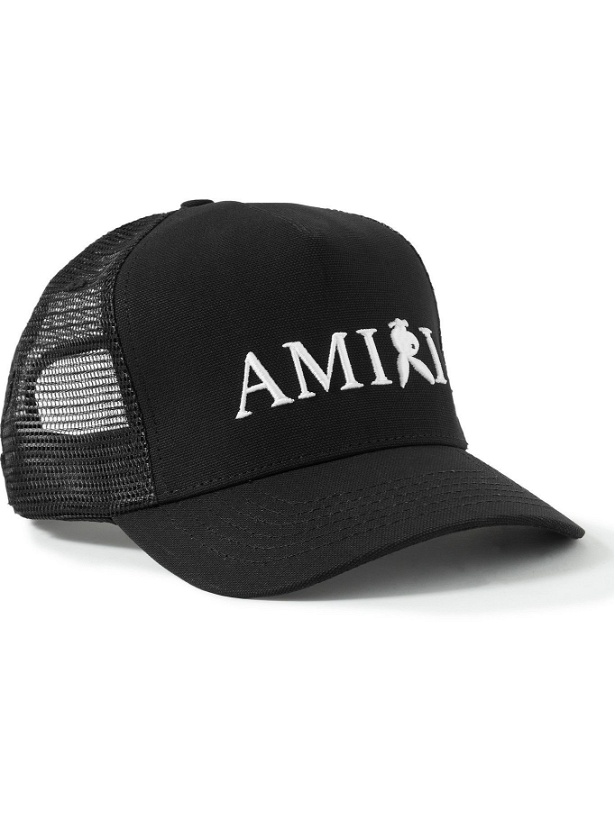 Photo: AMIRI - Playboy Logo-Embroidered Cotton-Twill and Mesh Trucker Hat