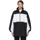Balenciaga Black and White Zip-Up Jacket