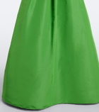 Carolina Herrera Embellished pleated silk gown