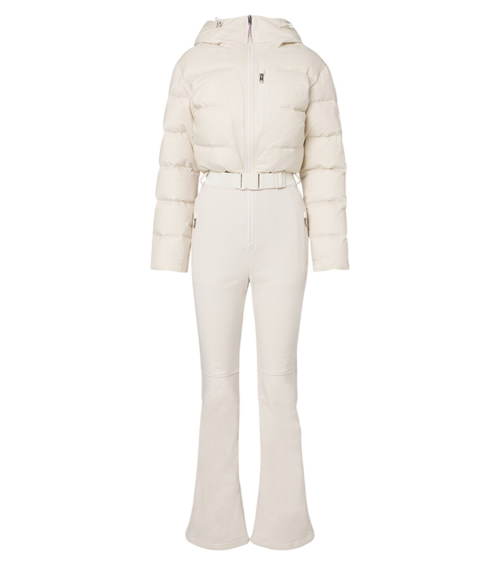 Photo: Yves Salomon Hooded down ski suit