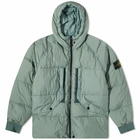 Stone Island Men's Crinkle Reps Hooded Down Jacket in Sage