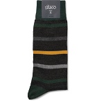 Corgi - Striped Wool-Blend Socks - Green