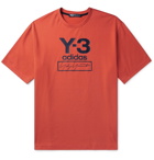 Y-3 - Logo-Print Cotton-Jersey T-Shirt - Orange