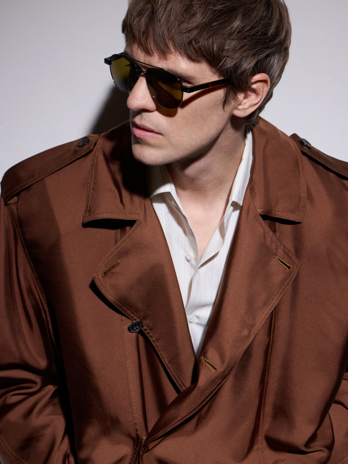 SAINT LAURENT - Aviator-Style Black-Tone Sunglasses