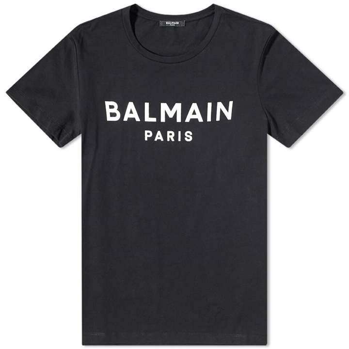 Photo: Balmain Men's Classic Fit Foil T-Shirt in Black/Silver