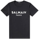 Balmain Men's Classic Fit Foil T-Shirt in Black/Silver