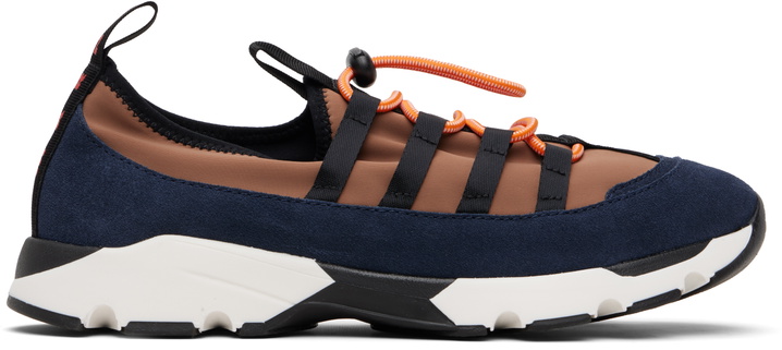 Photo: Marni Brown & Navy Lycra Lace-Up Running Sneakers