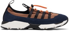 Marni Brown & Navy Lycra Lace-Up Running Sneakers