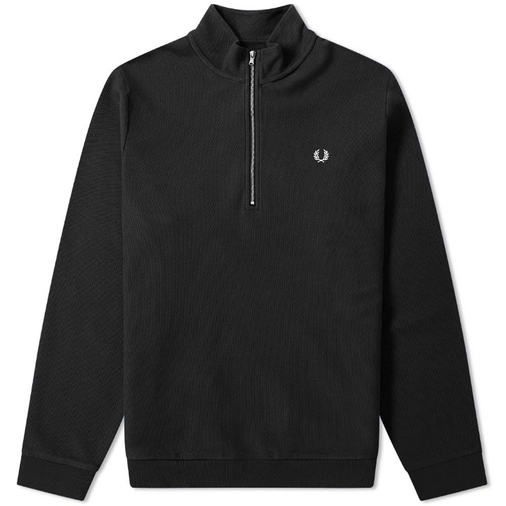 Photo: Fred Perry Quarter Zip Pique Top