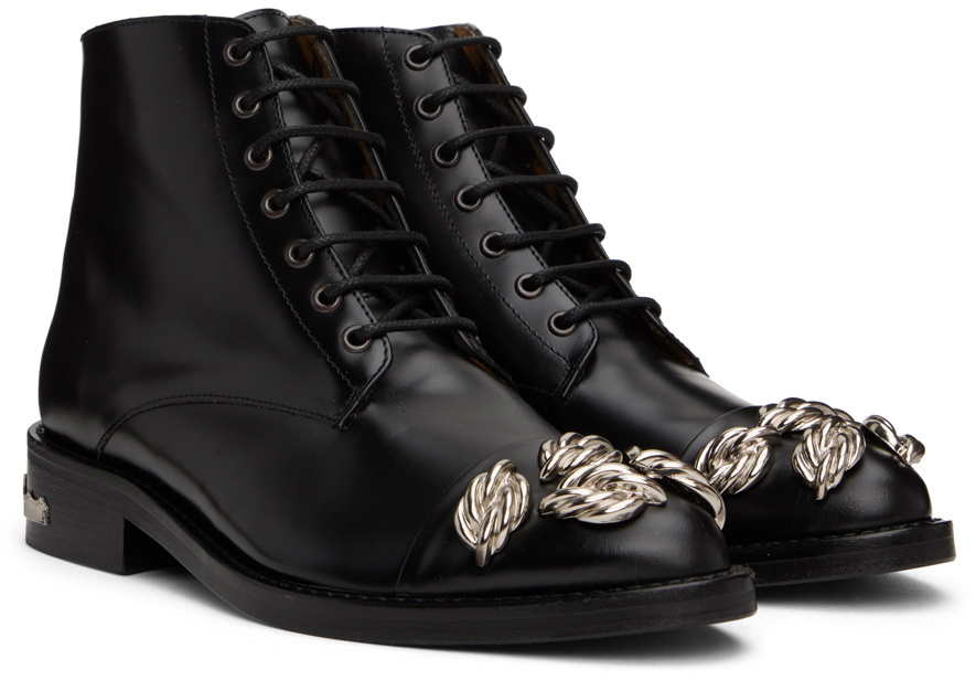 Toga Pulla Black Embellished Ankle Boots