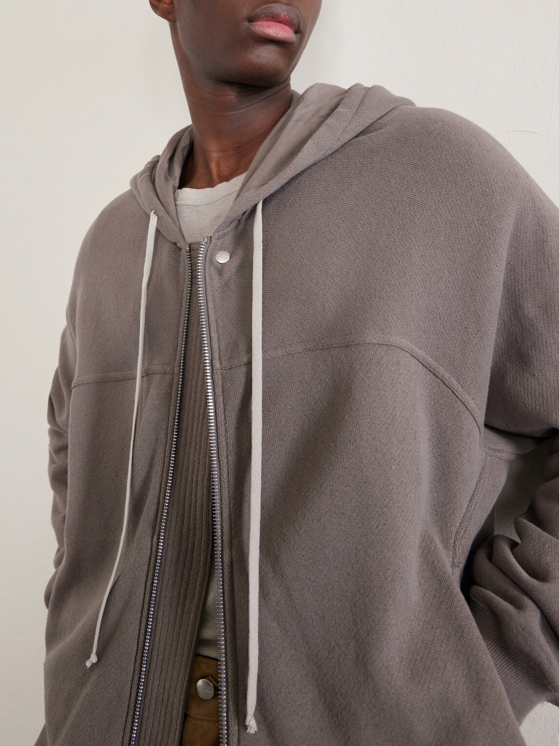 Rick Owens - Organic Cotton-Terry Zip-Up Hoodie - Gray