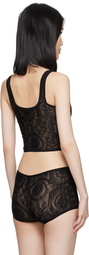 Versace Underwear Black Sheer Tank Top