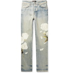 AMIRI - Painted Distressed Denim Jeans - Blue