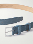 Mr P. - 3cm Suede Belt - Blue