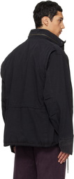 TONYWACK Black Garment Dyed Cotton Field Jacket
