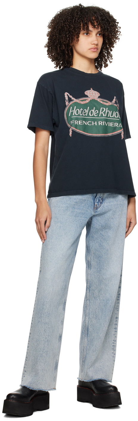 Rhude Black 'Riviera' T-Shirt Rhude