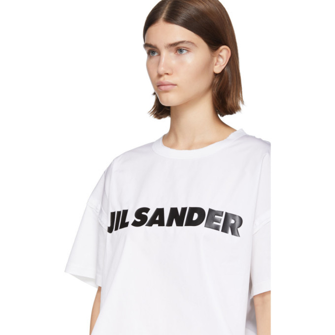 Jil Sander White Poplin Logo T-Shirt Jil Sander