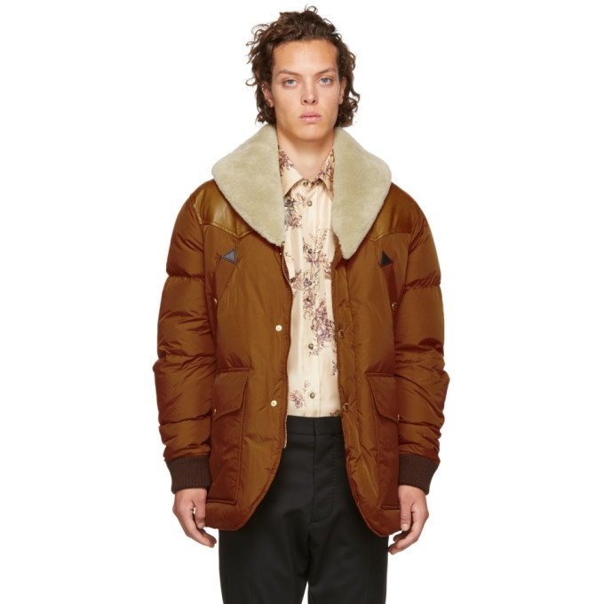 Photo: Dsquared2 Brown Down Puffer Jacket