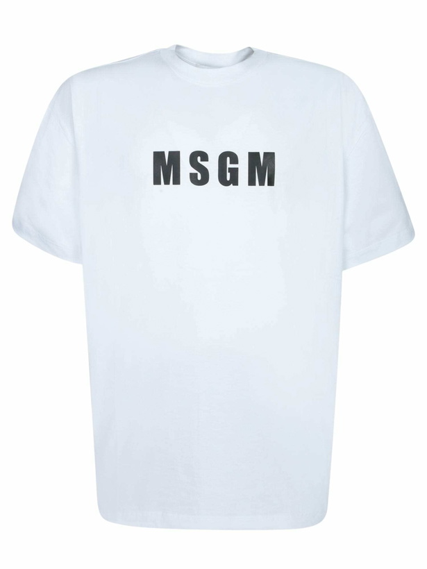 Photo: MSGM Logo White T-shirt