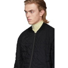 Ann Demeulemeester Reversible Black Wool Quilted Bomber Jacket
