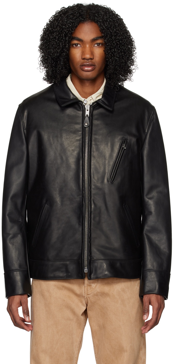 Photo: Schott Black 576 Leather Jacket