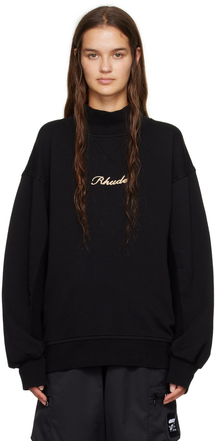 Rhude Black Embroidered Turtleneck Rhude