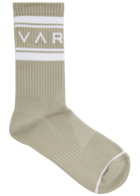 Varley Astley Logo-intarsia Jersey Socks Grey