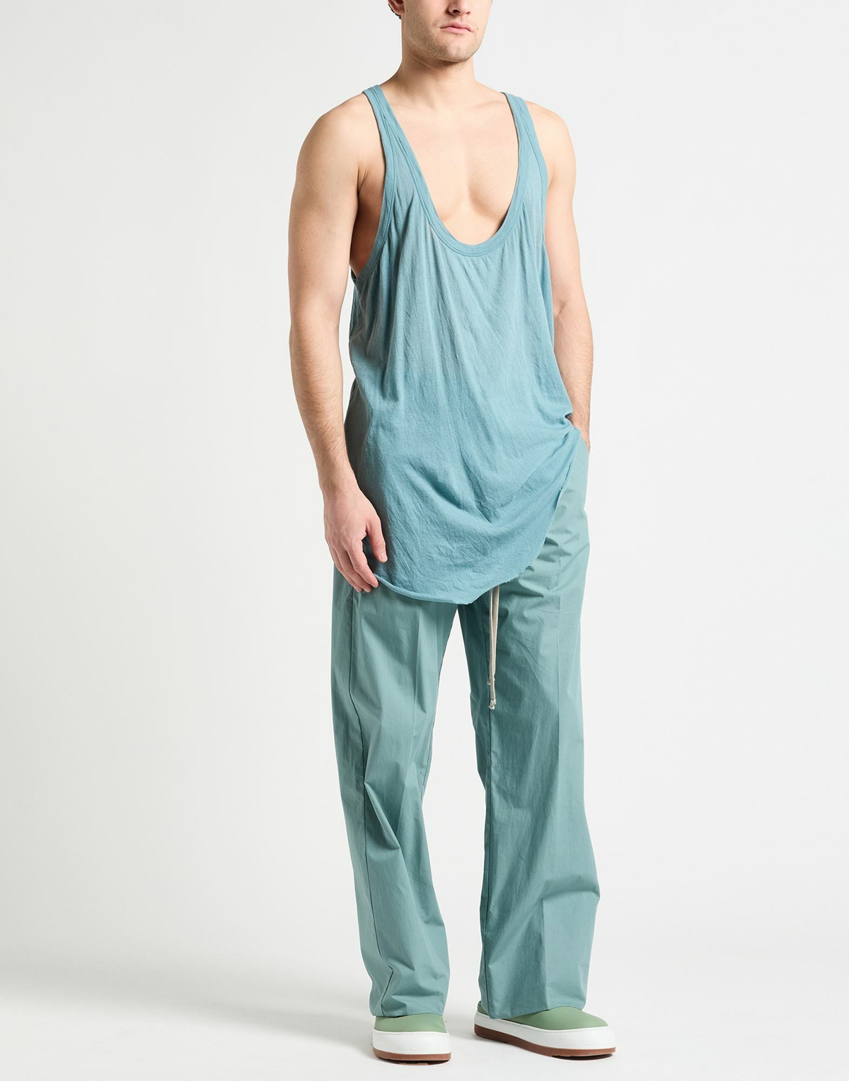Rick Owens Mens Tank top Slate in Blue