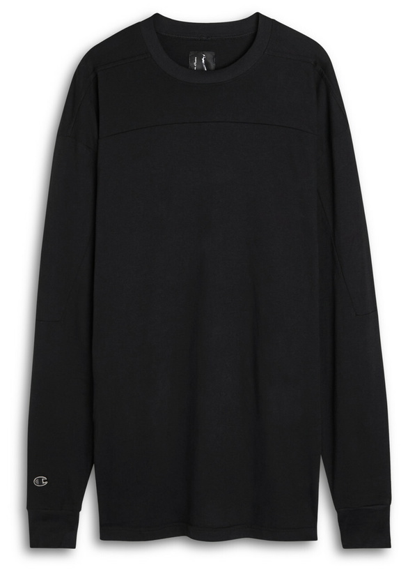 Photo: Rick Owens X Champion Girdered Cotton T-shirt Black
