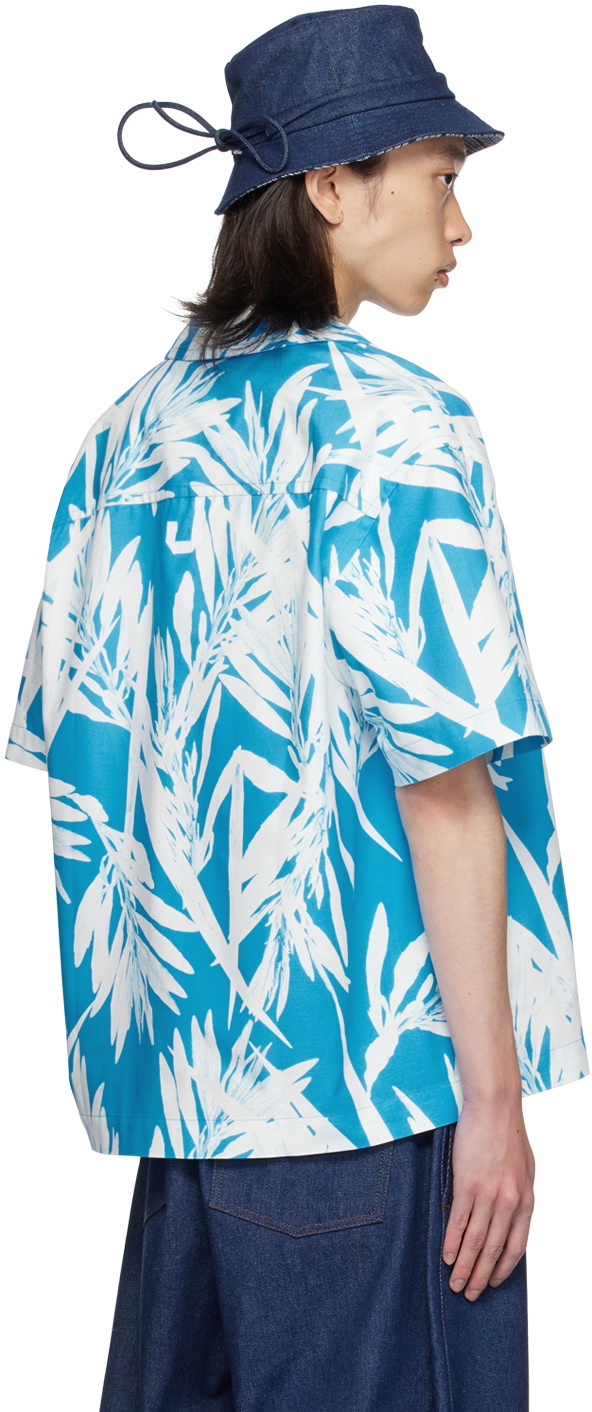 JACQUEMUS SSENSE Exclusive Blue & White La Casa 'La chemise Jean