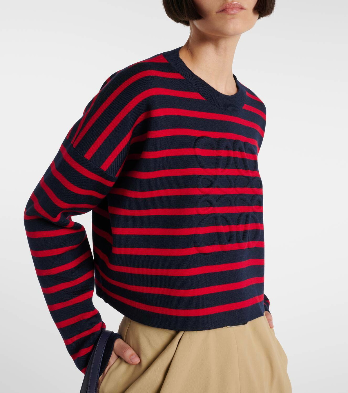 Loewe Anagram striped wool-blend sweater Loewe