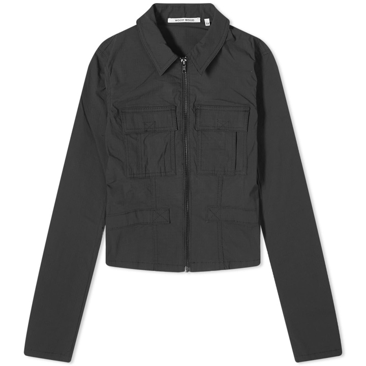 Photo: Wood Wood Women's Ana Cargo Shirt in Black