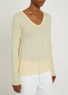 American Vintage Jacksonville Slubbed Cotton-blend top Yellow