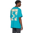 Off-White Blue and Beige Tape Arrows T-Shirt