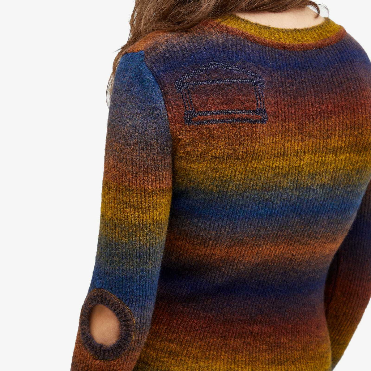 Aries Women's Boucle Space Holey Knit Dress in Multi