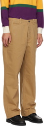 Drake's Beige Cotton Officer’s Trousers
