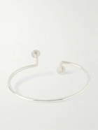 Mikia - Silver Obsidian Cuff - Silver