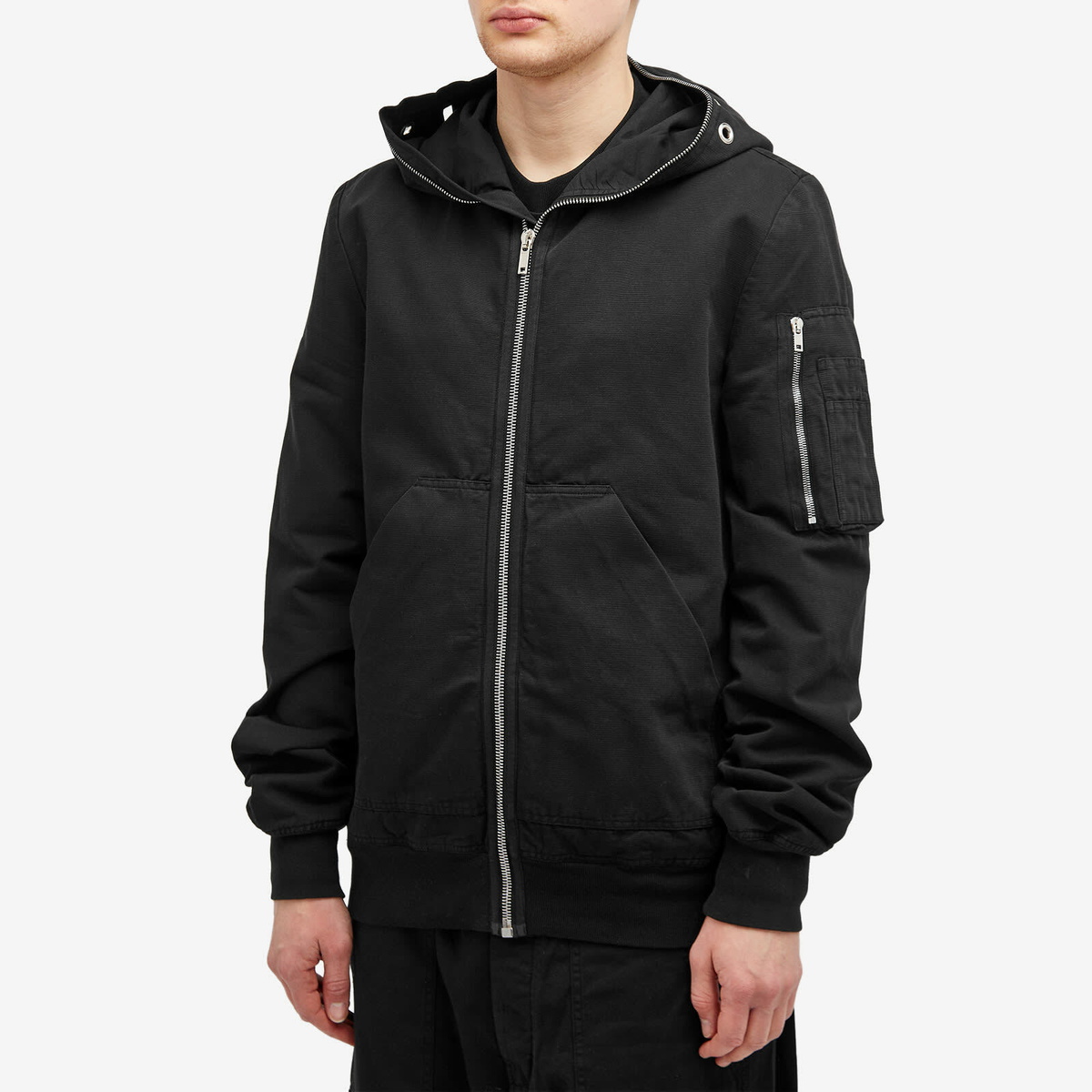 Rick Owens DRKSHDW Men's Gimp Flight Bomber Jacket in Black Rick