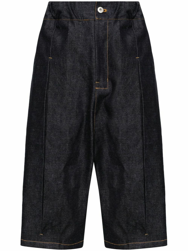 Photo: SAGE NATION Blue Pleated Denim Shorts